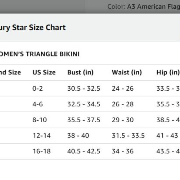 American Flag Stars Stripes Halter Tie Sides Bikini Set XL - Picture 4 of 4